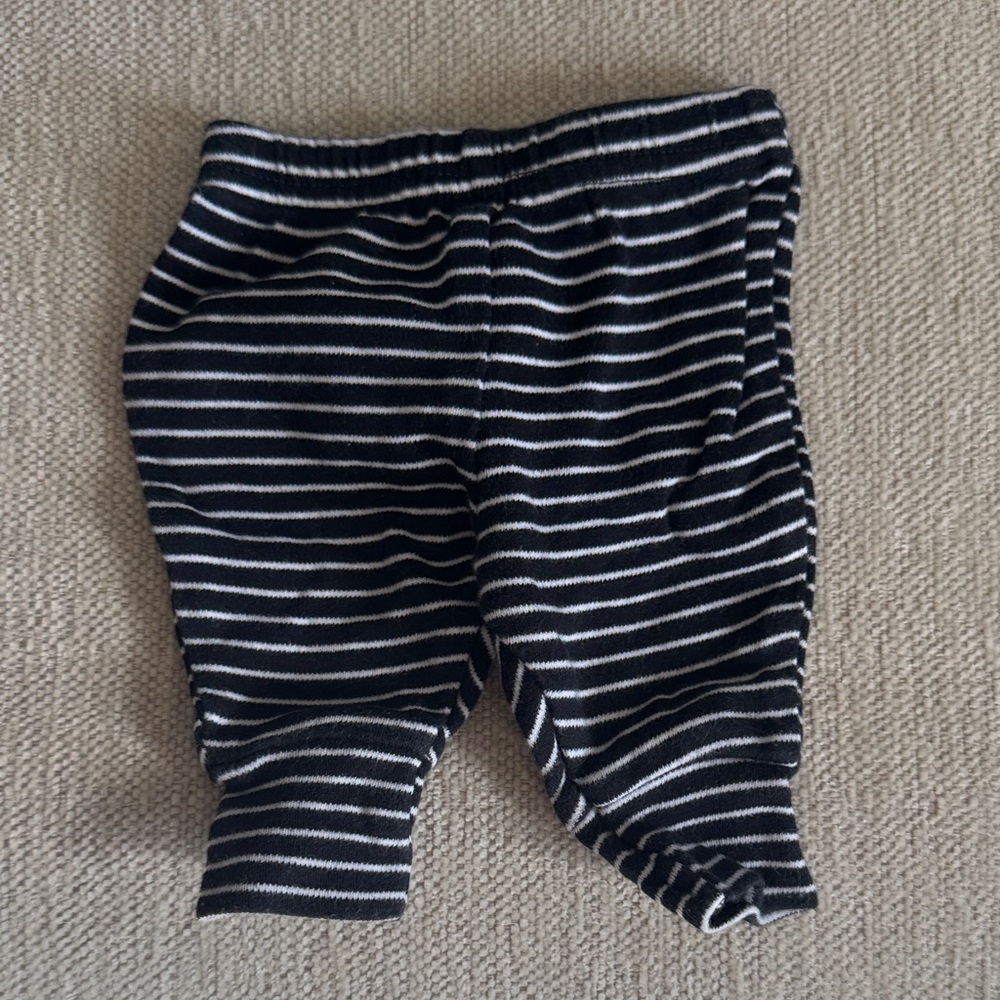 Child of Mine Black and White Striped Joggers